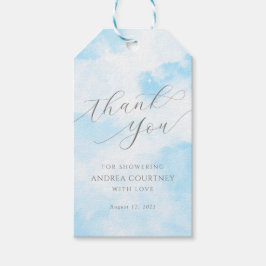 Cloud 9 Dreamy Pastel Blue Brautparty Vielen Dank Geschenkanhänger