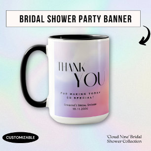 Cloud 9 Farbige Pastellfarbene Hochzeitstagsfeier  Tasse