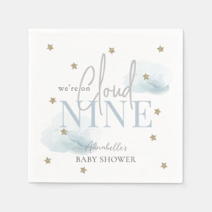 Cloud 9 Gold Stars Watercolor Boy Babydusche Serviette