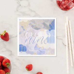 Cloud 9 Gouache Paint Brush Stroke Baby Dusche Serviette