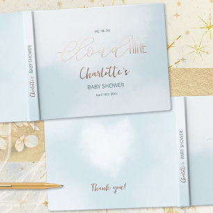Cloud 9 Himmlisch Blau Baby Shower Gästebuch