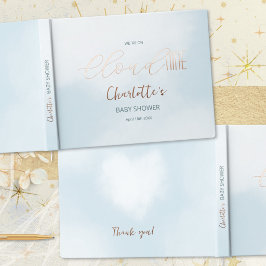 Cloud 9 Himmlisches Baby-Blau-Baby Shower Gästebuch