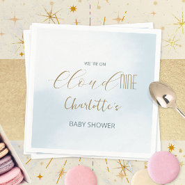 Cloud 9 Himmlisches Baby-Blau-Baby Shower Serviette