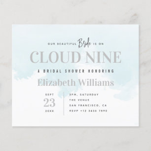 Cloud 9 Minimal Chic Budget Brautparty laden