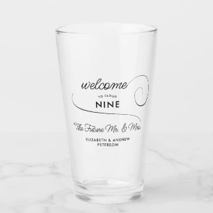 Cloud 9 Pastel Blue Elegantes einfaches Brautparty Glas