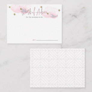 Cloud 9 Pink Baby Shower Ratschläge Begleitkarte