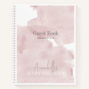 Cloud 9 Pink Sky Girl Babydusche Gästebuch Notizbuch