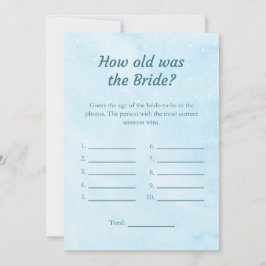 Cloud 9 Wie alt war die Bride Shower Game Card Einladung