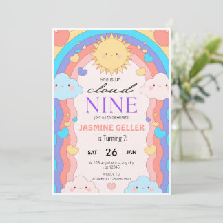 Cloud 9 zum Geburtstag Einladung