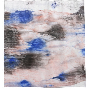 Cloud-Abstraktion. Abstrakter Aquarellhintergrund Duschvorhang