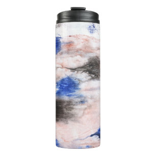 Cloud-Abstraktion. Abstrakter Aquarellhintergrund Thermosbecher