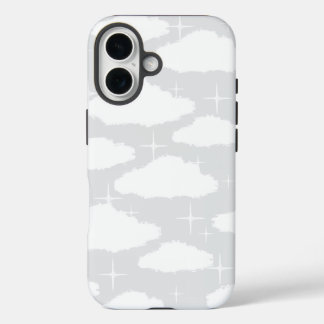 Cloud all-over-print with Sparkle Glitter iPhone 16 Hülle