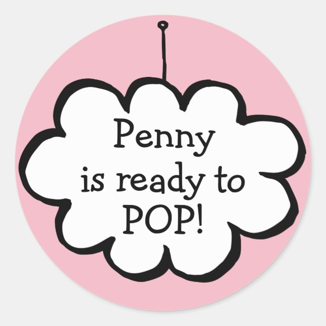 Cloud auf einem String Ready to POP Runder Aufkleber (Vorderseite)