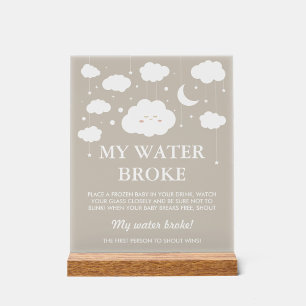Cloud Baby Dusche mein Wasser Broke Spiel Acrylschild