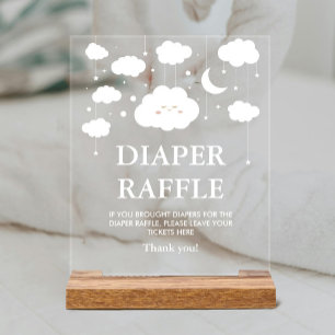 Cloud Baby Duwer Diaper Raffle Acrylschild