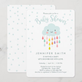 Cloud Baby Shower Einladung Raindrop Liebe