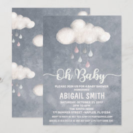 Cloud Baby Shower Einladung Raindrop Liebe