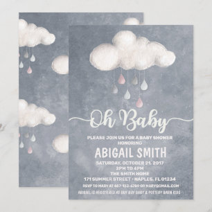 Cloud Baby Shower Einladung Raindrop Liebe