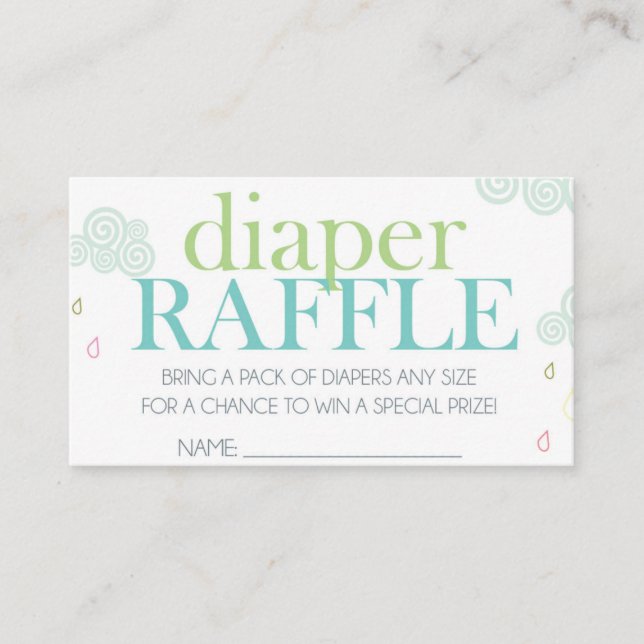 Cloud Baby Sprinkle Diaper Raffle Ticket drehen (Vorderseite)