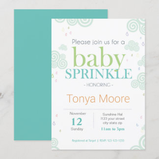 Cloud Baby Sprinkle Einladung drehen