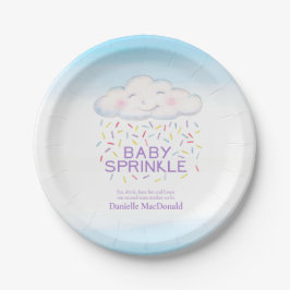 Cloud Baby streuen farbenfrohe Stränge Aquarell Pappteller