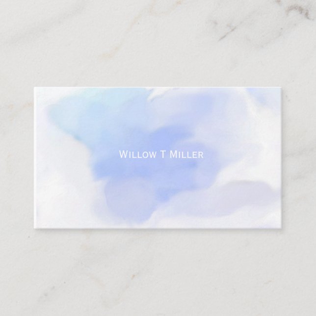 Cloud Blue Watercolor Cartes de visite antiques (Devant)