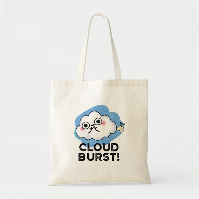 Cloud Burst Funny Cloud Furz Puff Tragetasche (Vorne)