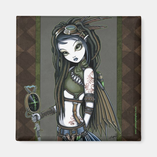 "Cloud Burst" Steampunk Aviatrix Fairy Magnet (Devant)