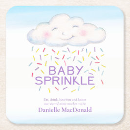 Cloud candle Baby berühren farbenfrohe Aquarellkun Rechteckiger Pappuntersetzer