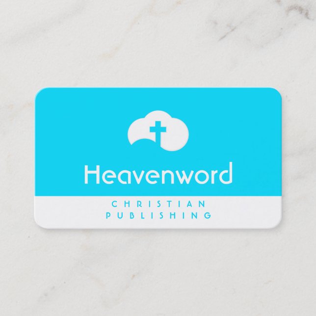 Cloud Cross (weiß) Visitenkarte (Vorderseite)