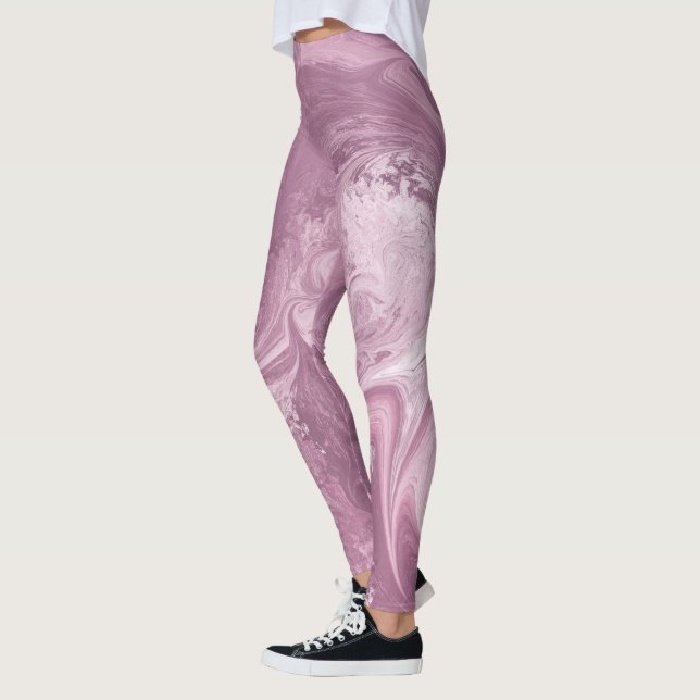 Cloud de marbre rose cool suffisance motif legging (Gauche)