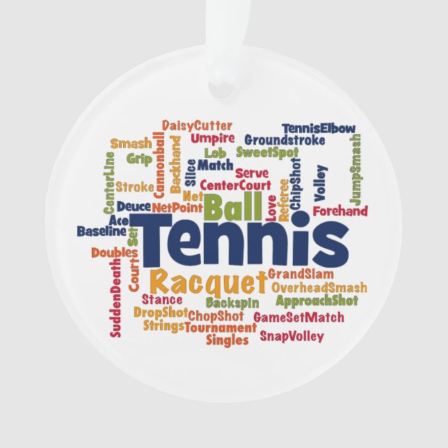 Cloud de mot de tennis (devant)