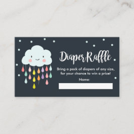 Cloud Diaper Raffle Card Regen fällt Kinderdusche  Begleitkarte