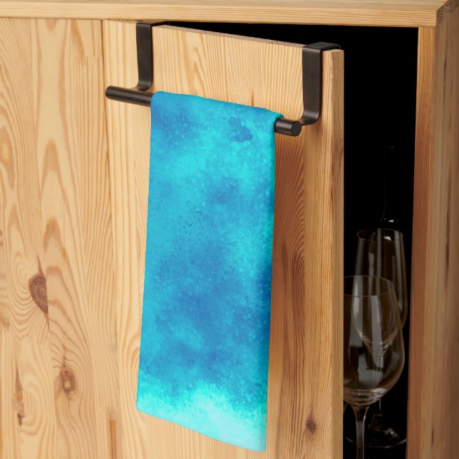 Cloud Effect Blue Tee Handtuch (Drittel gefaltet)