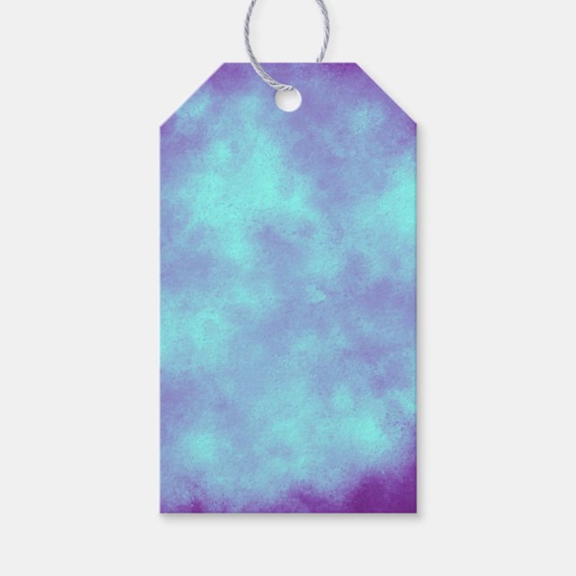 Cloud-Effekt – Lila & Blaue Geschenkanhänger  (Vorderseite)