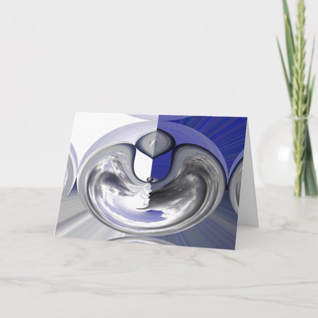 Cloud-Formen Feiertagskarte (Vorderseite)