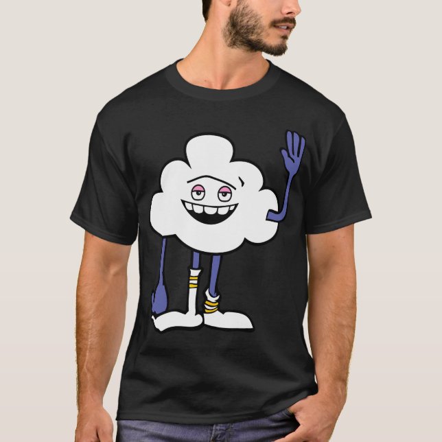 Cloud Guy Trolls Design T-Shirt (Vorderseite)