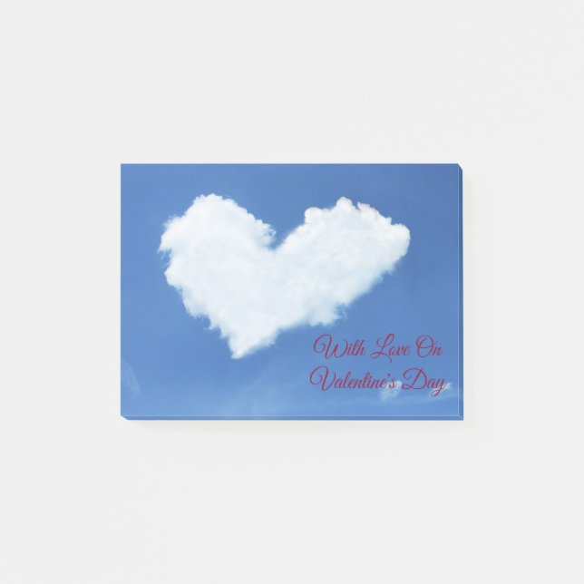 Cloud Heart Post-it Klebezettel (Vorderseite)