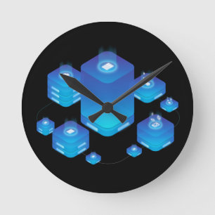 Cloud-Hosting Runde Wanduhr