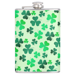 Cloud Kleeblatt Irish Green Spring St Patricks Day Flachmann