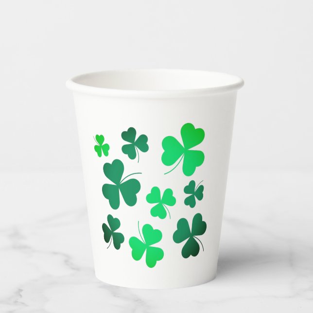 Cloud Kleeblatt Irish Green Spring St Patricks Day Pappbecher (Vorderseite)