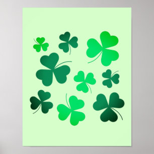 Cloud Kleeblatt Irish Green Spring St Patricks Day Poster