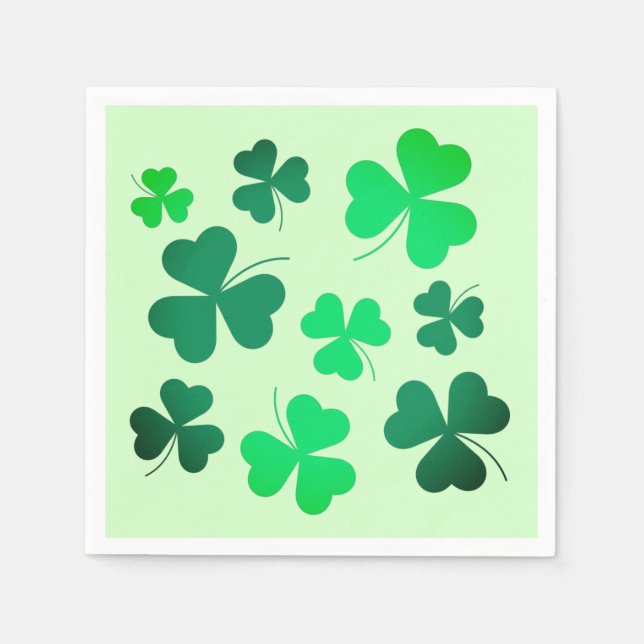 Cloud Kleeblatt Irish Spring Green St Patricks Day Serviette (Vorderseite)