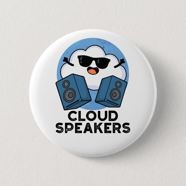 Cloud Lautsprecher Funny Weather Pub Button (Vorderseite)