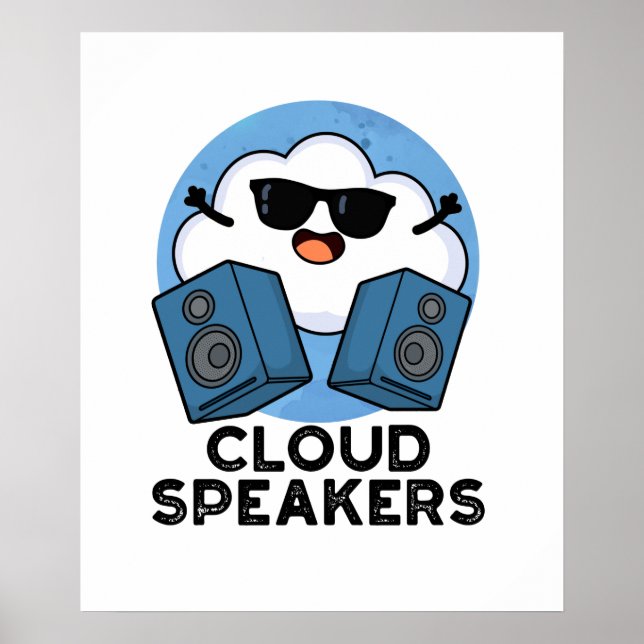 Cloud Lautsprecher Funny Weather Pub Poster (Vorne)