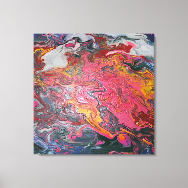 Cloud Lava Swirl Paint Leinwanddruck (Vorderseite)