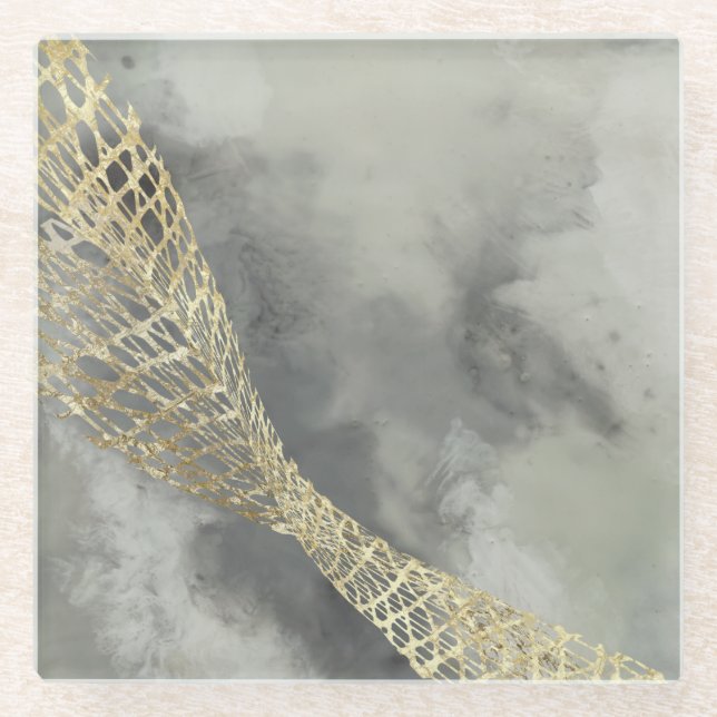 Cloud Matrix Glasuntersetzer (Vorderseite)