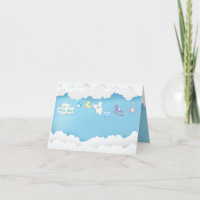 Cloud mit Spielzeug auf Sky Baby Duschkarte