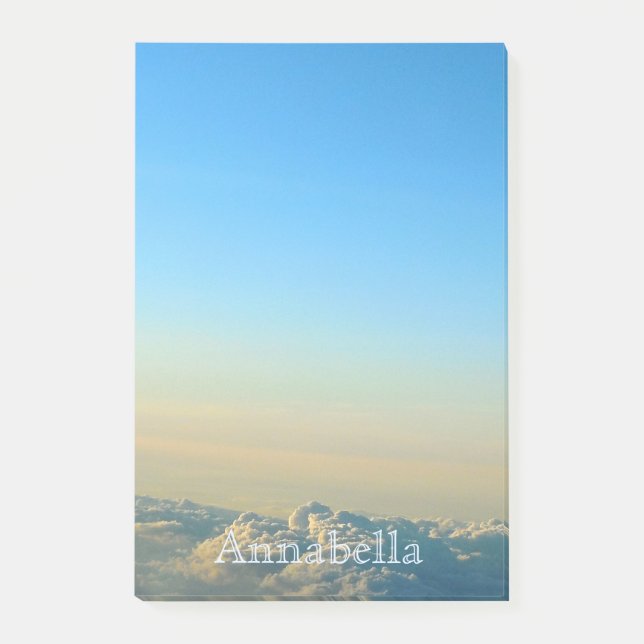 Cloud Mountains 4x6 Nachhinweise Post-it Klebezettel (Vorderseite)