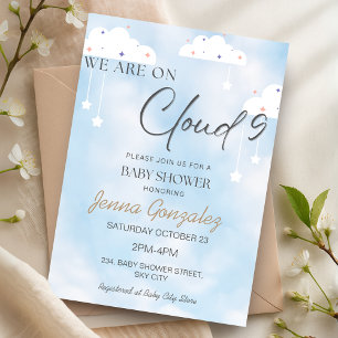 Cloud Neuf 9 Sky Baby Boy Baby shower Invitation